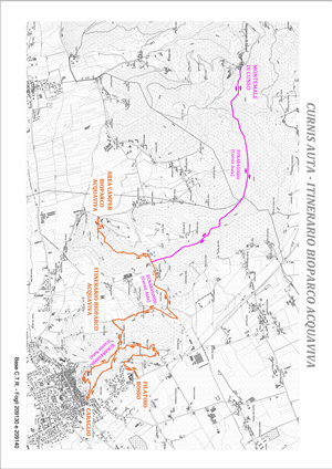 Cartografia Curnis Auta - Itinerario Bioparco AcquaViva - Programma di sviluppo rurale 2014-2020 - Operazione: 7.5.2